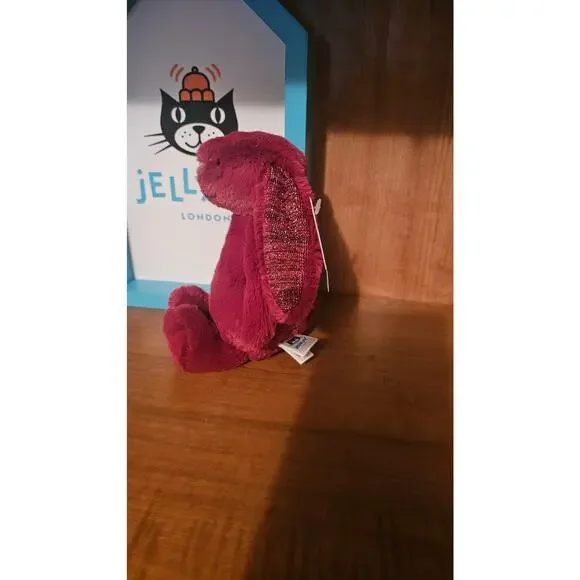 Jellycat SMALL bashful sparkly Cassis bunny NWT Retired is